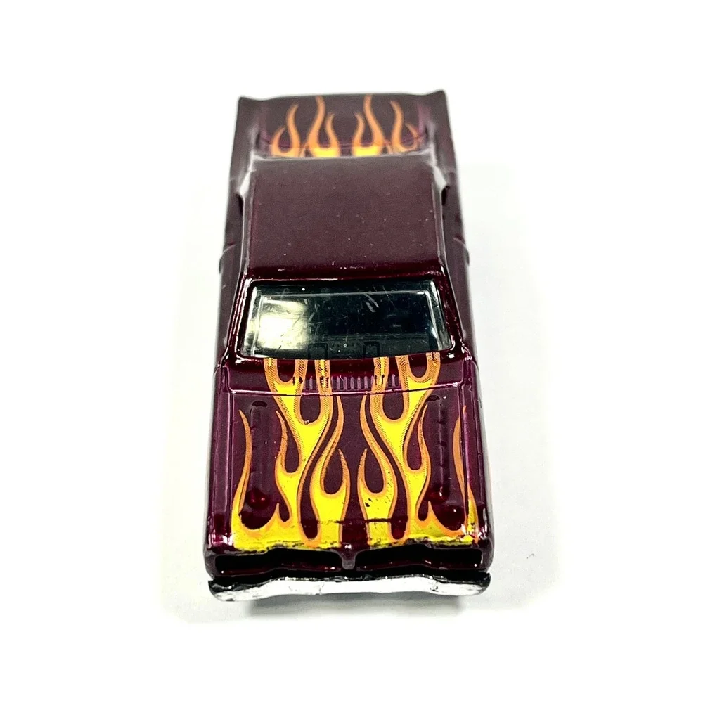 Hot Wheels 1974 Brazilian Dodge Charger Maroon Yellow Flames HW Workshop Loose